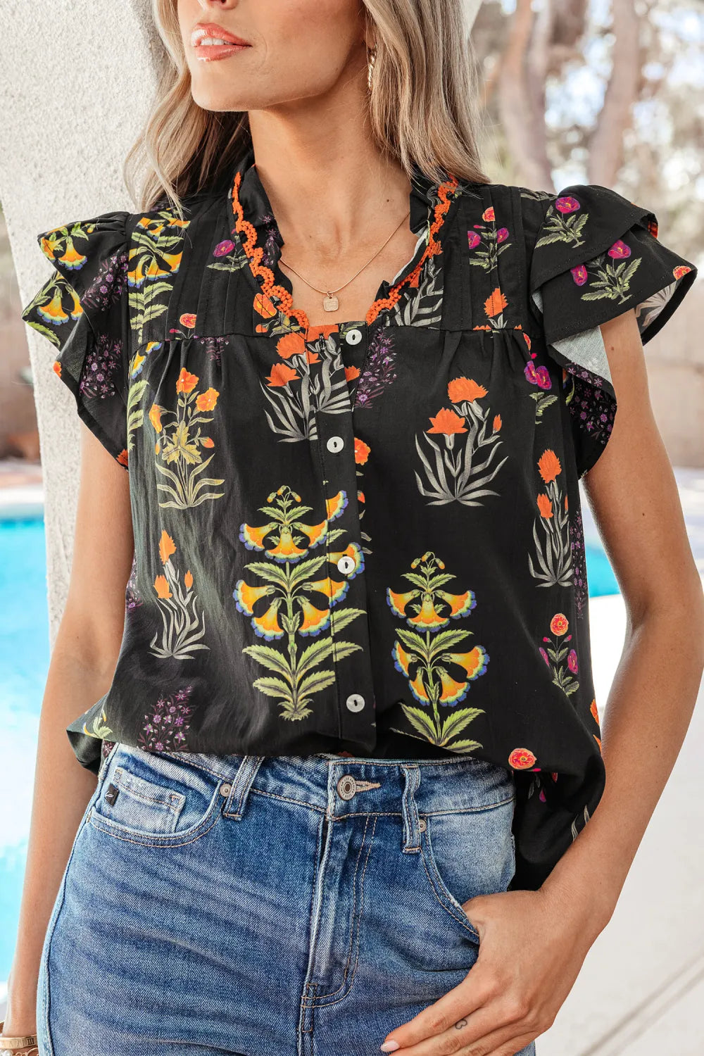 Flora Charm Lace Blouse | S-XL