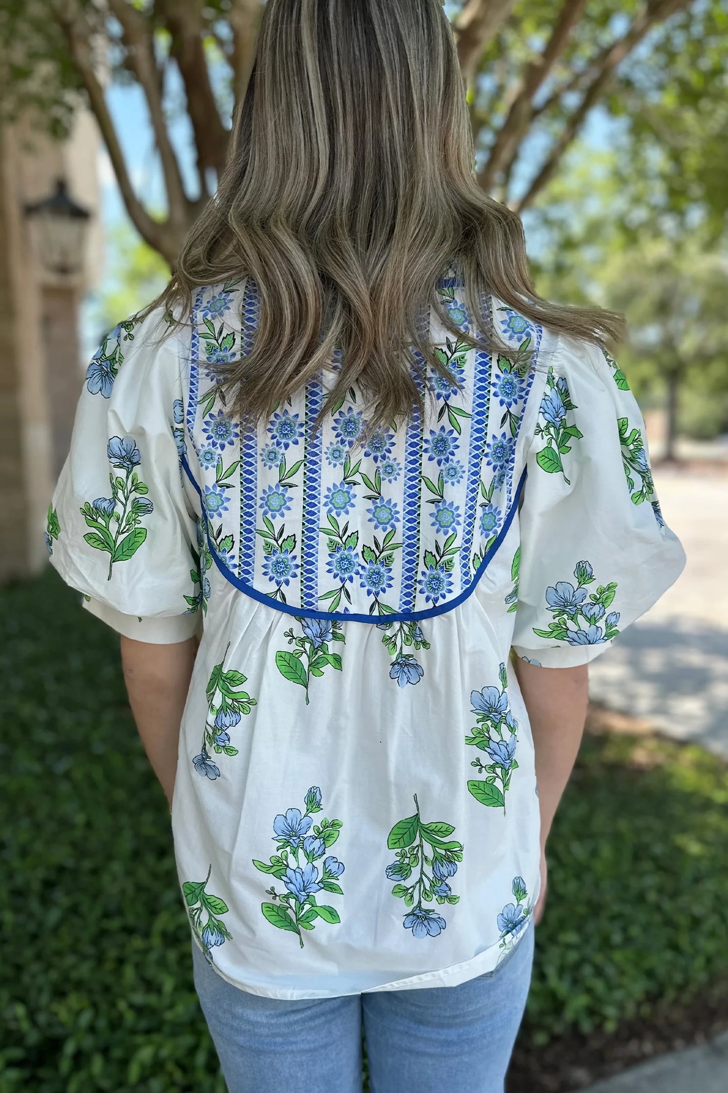 Flora Chic Tie Blouse | S-XL