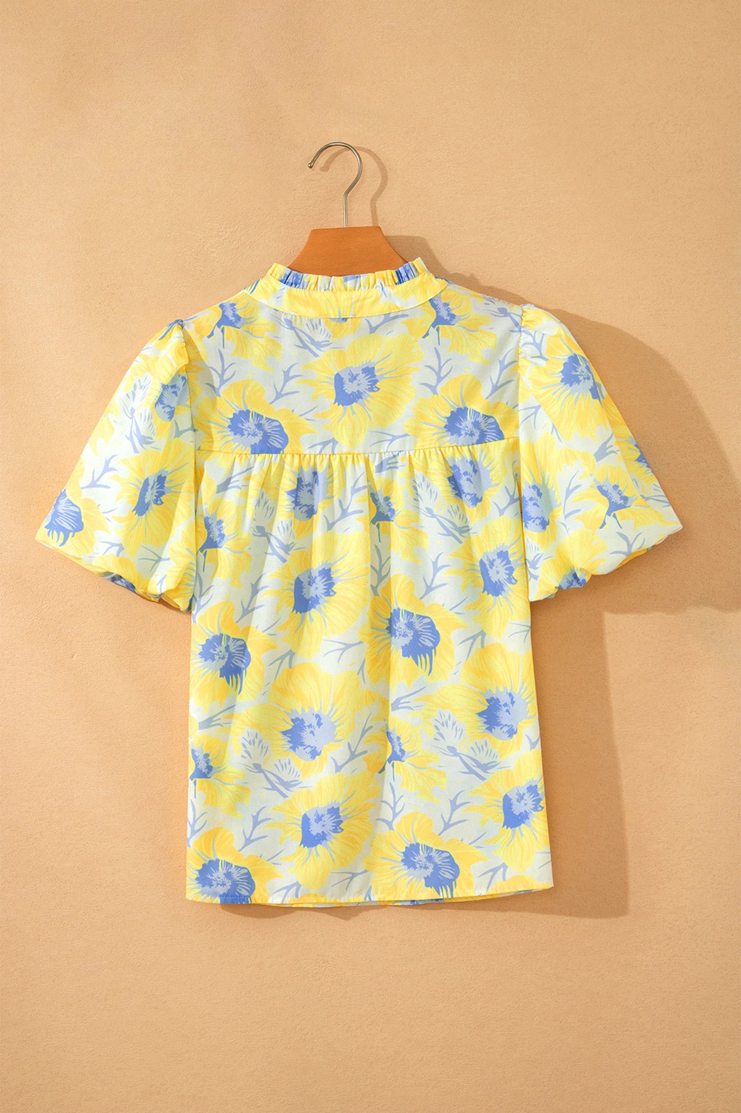 Floral Print Bubble Sleeve Blouse | S-XL