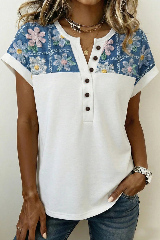 Floral Print Harmony Chic Blouse | S-XL