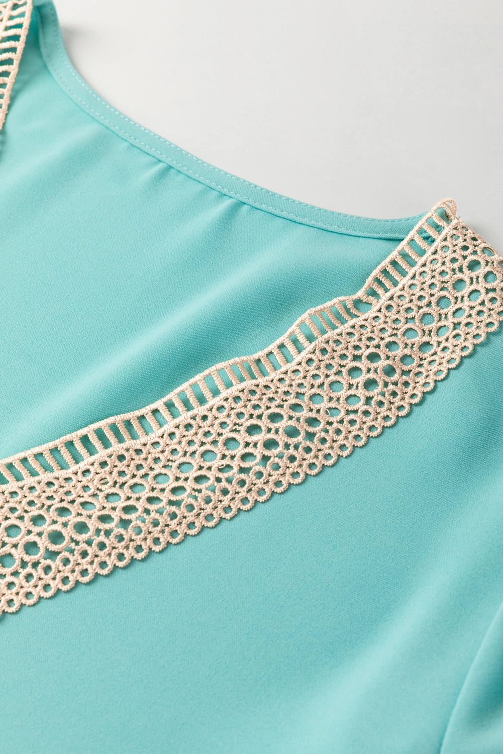 Delicate Lace Trim V-Neck Blouse | S-XL