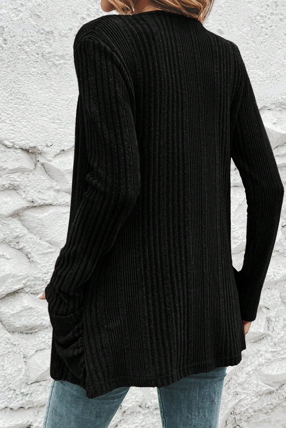 Everyday Ribbed Pocket Cardigan | S-XL