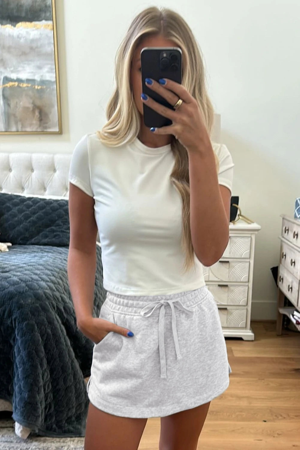 Essential Drawstring Mini Pocket Skort | S-XL