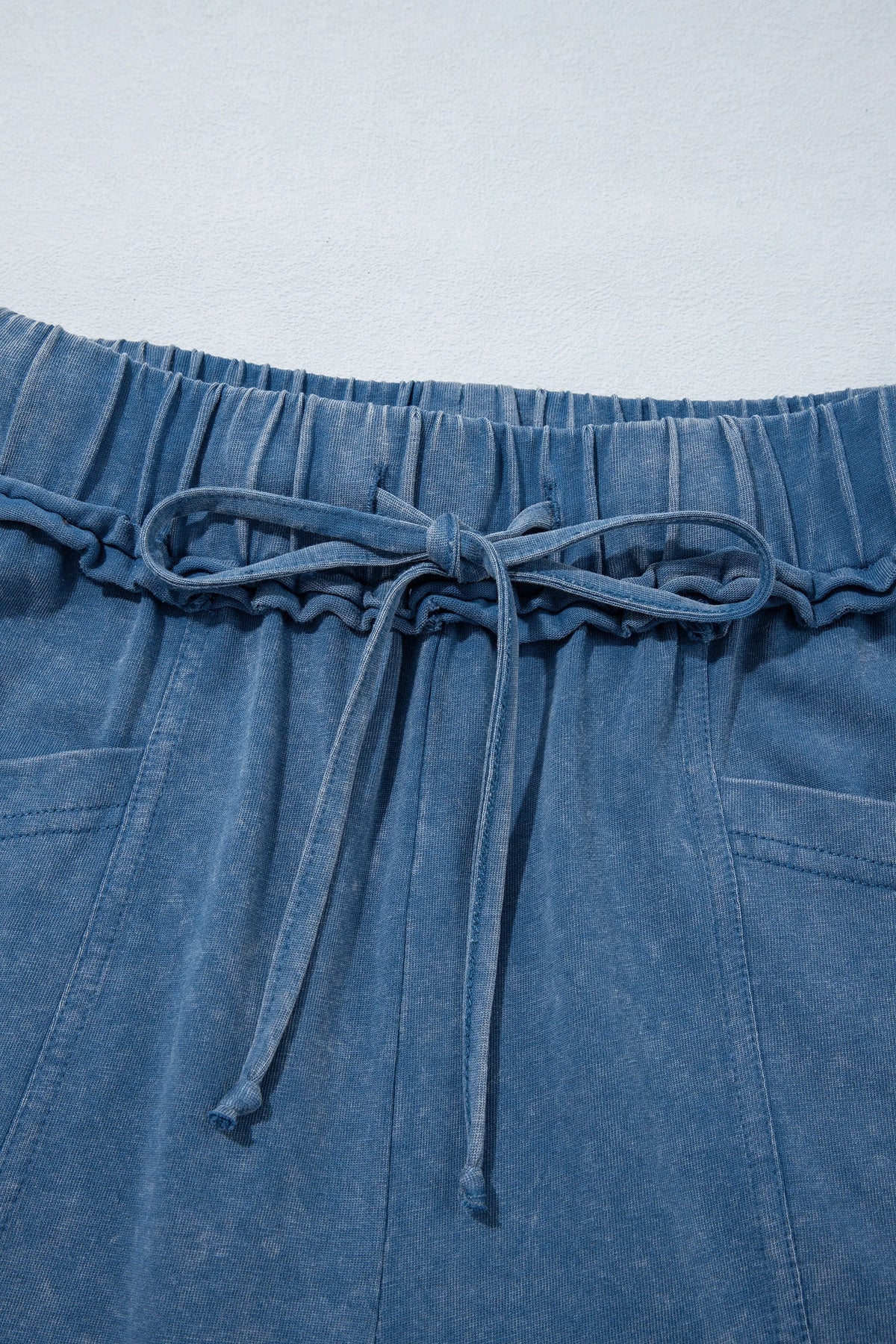 Washed Seam Drawstring Leg Flare Pants | S-XL