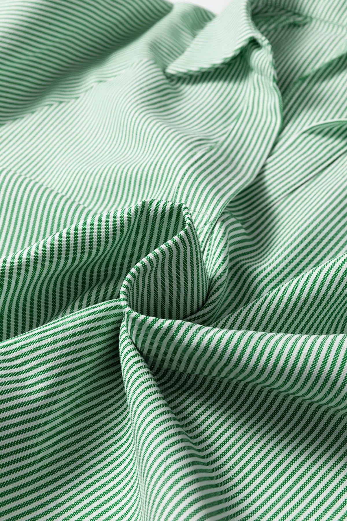 Striped Collared Split Neck Blouse | S-XL