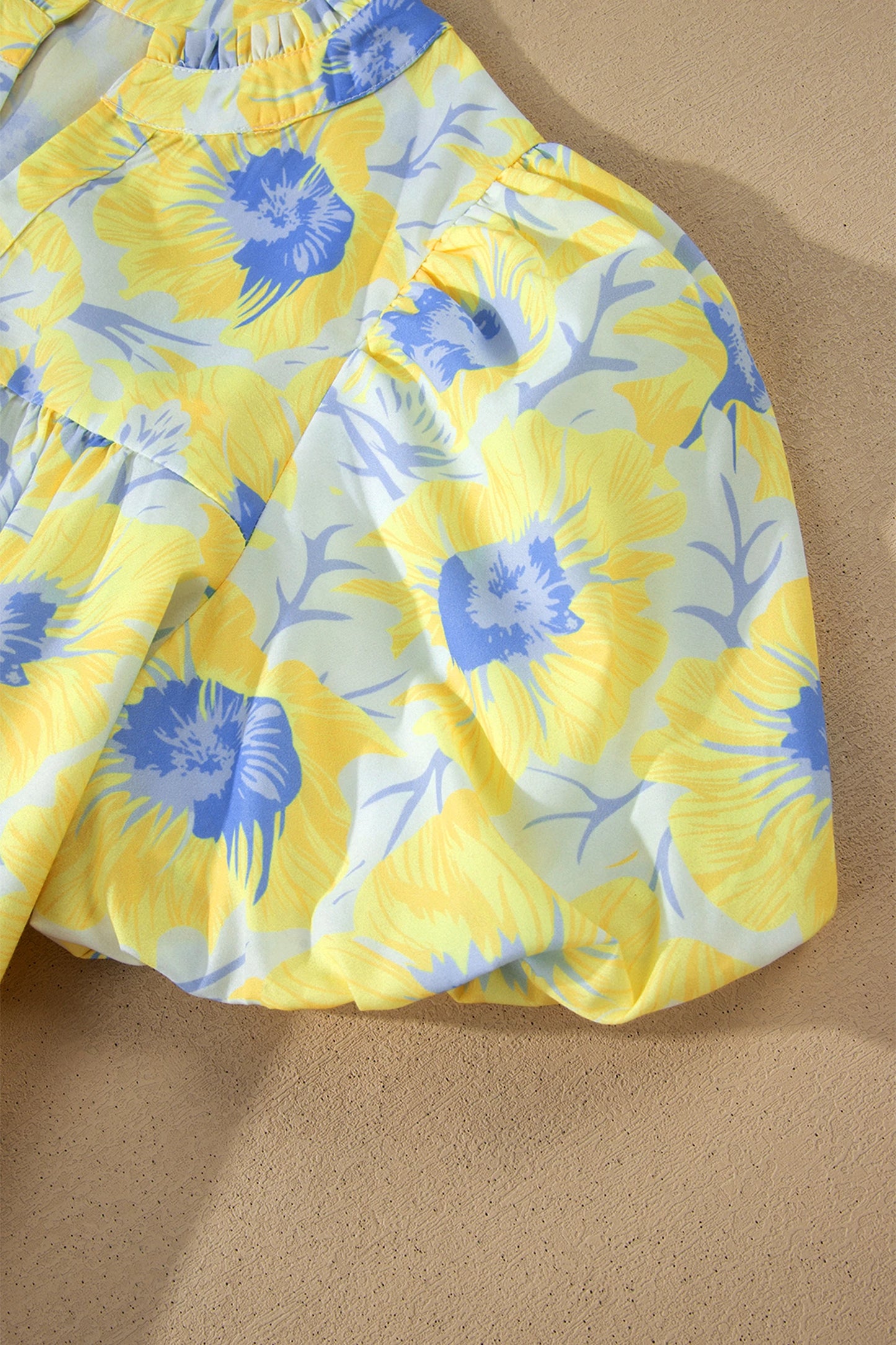 Floral Print Bubble Sleeve Blouse | S-XL