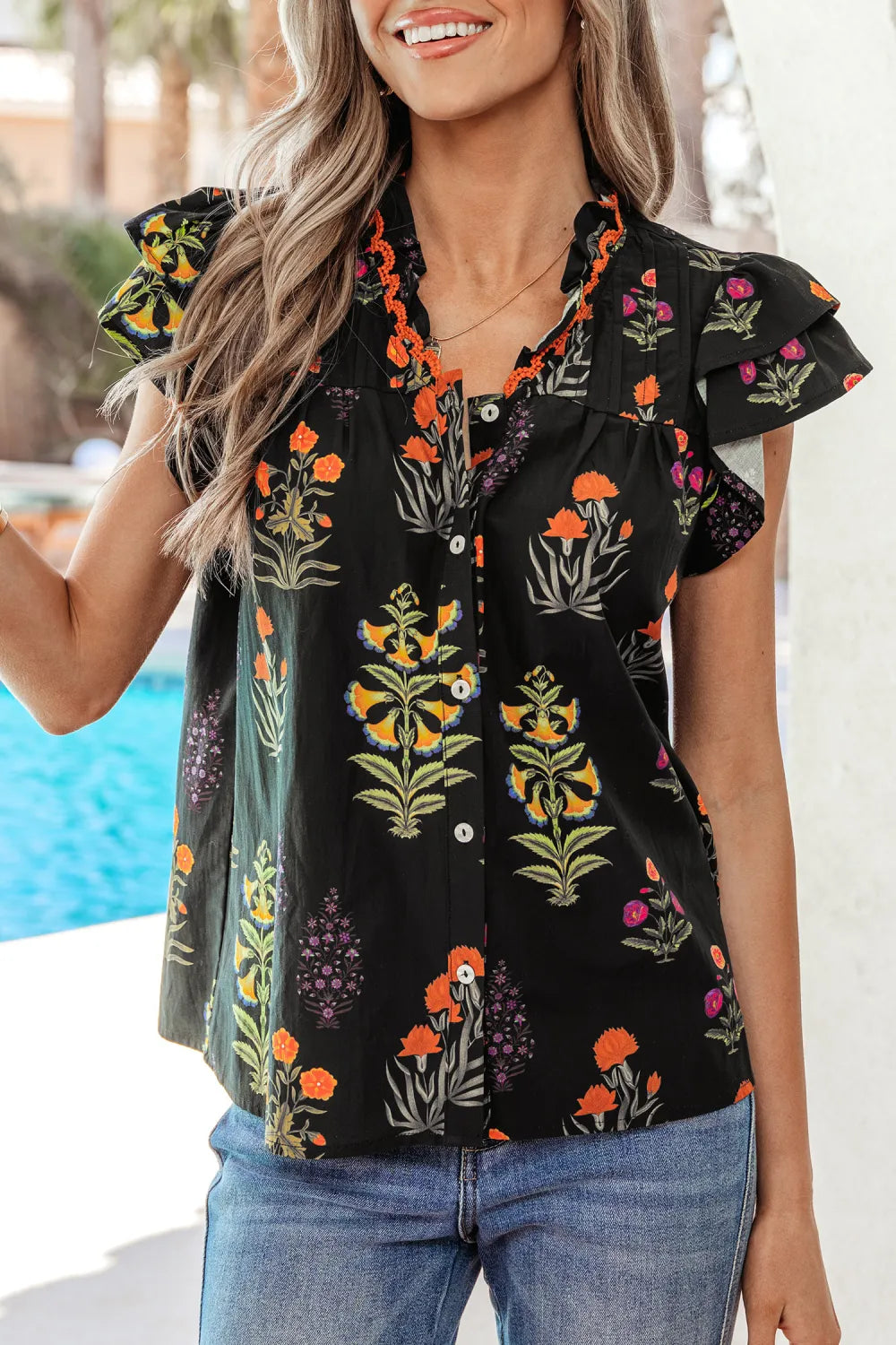 Flora Charm Lace Blouse | S-XL