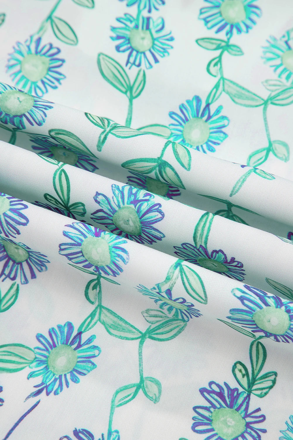 Floral Print Patchwork Flutter Sleeve Blouse | S-XL