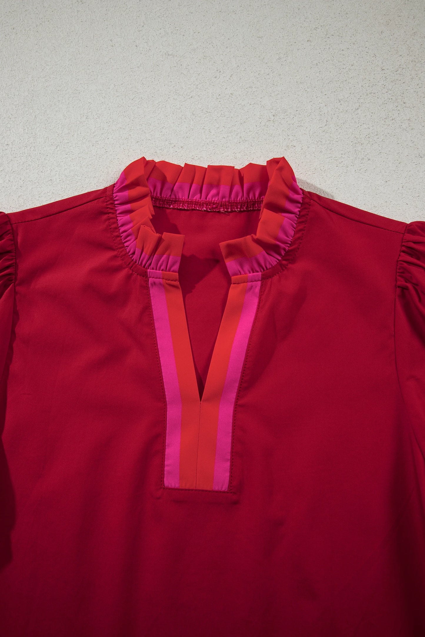 Flame Stripe Ruffle Blouse | S-XL