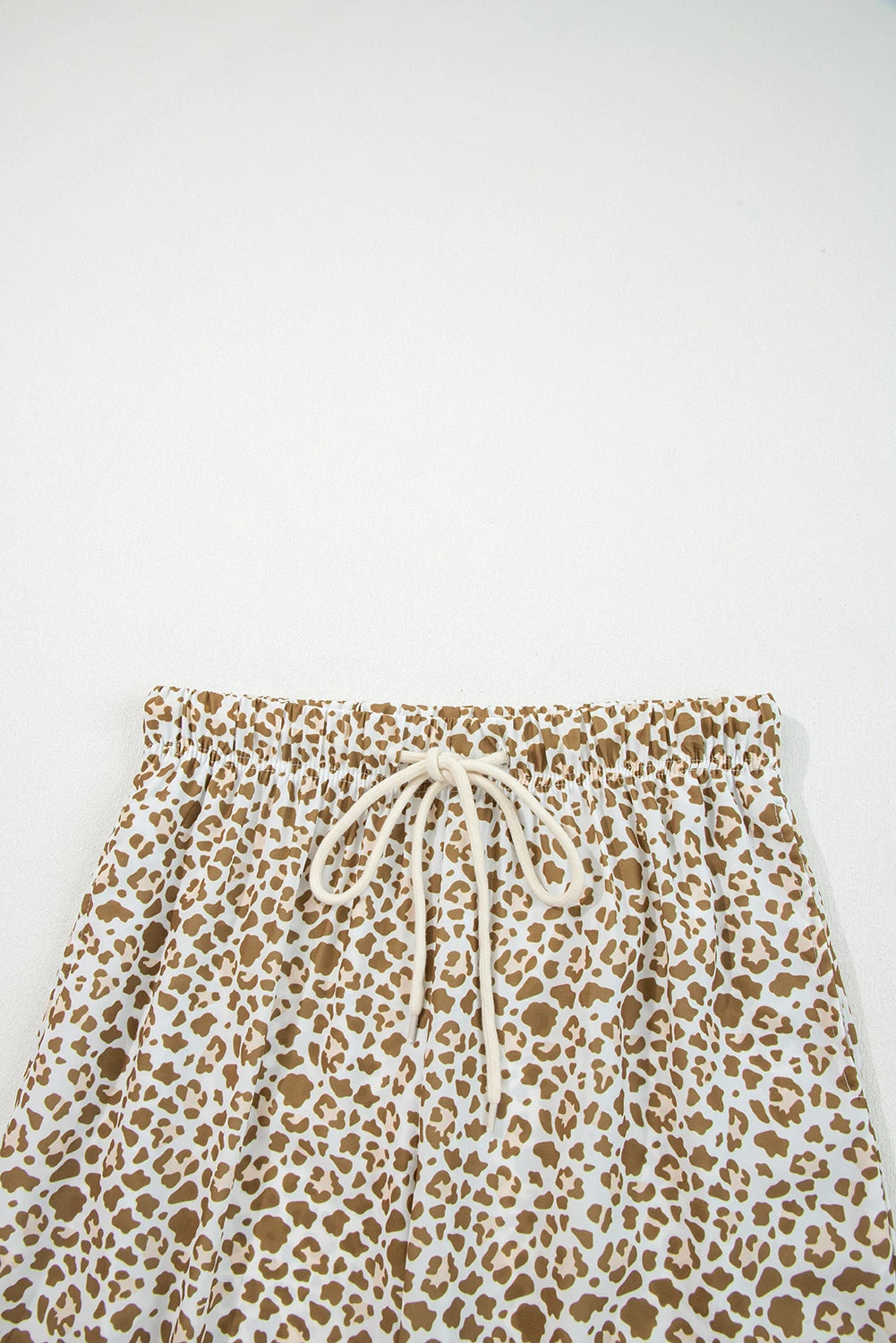 Trendy Leopard Elastic Waistband Loose Pants | S-XL