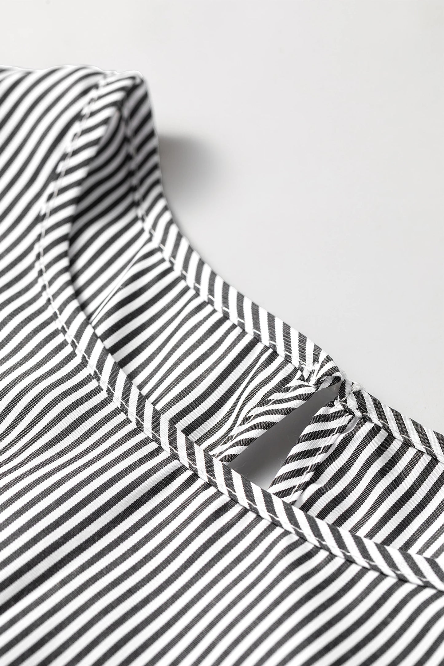Ruffle Sleeve Stripe Round Neck Blouse | S-XL