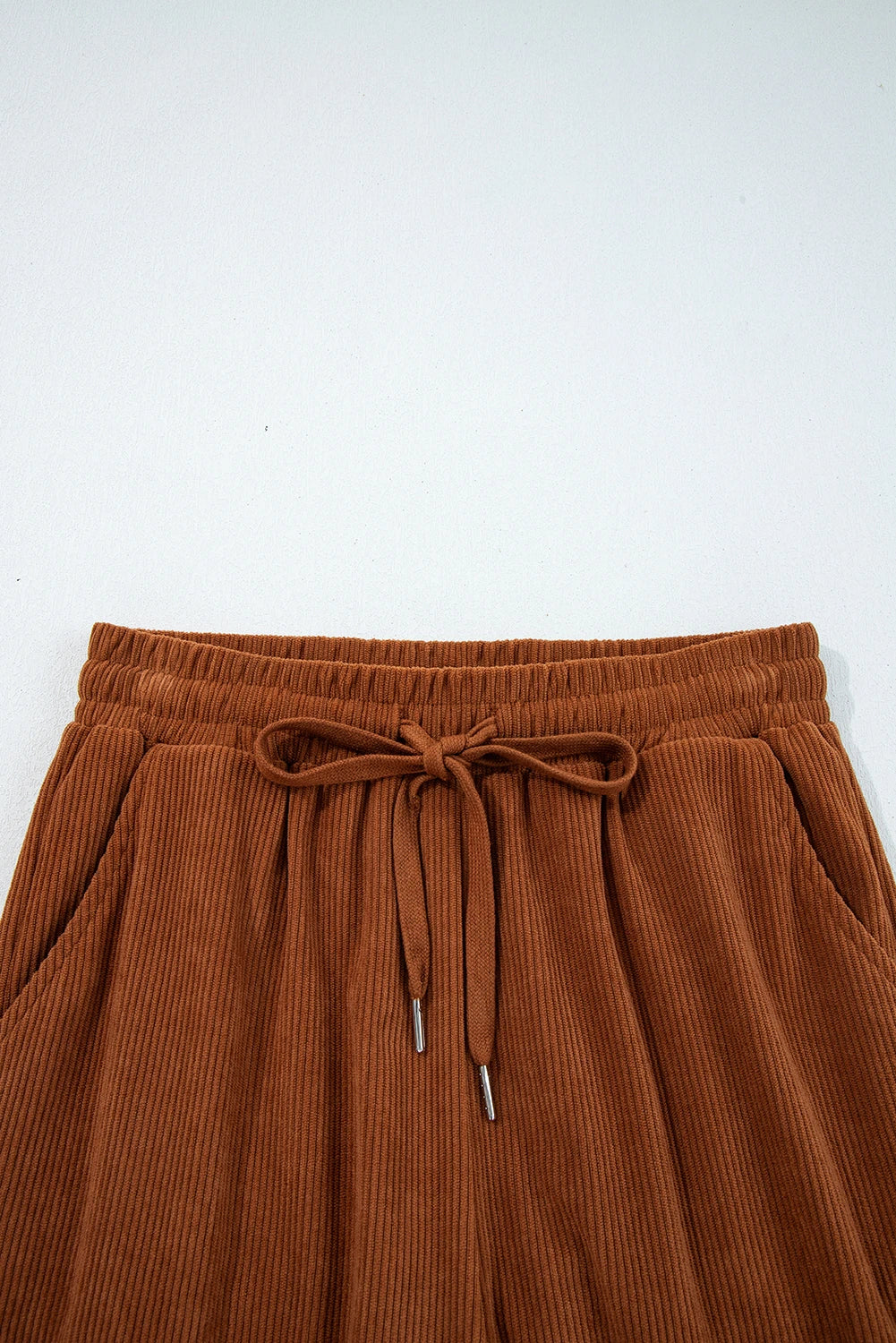 Cozy Season Babe Elastic Waist Corduroy Pants with Pockets | S-XL