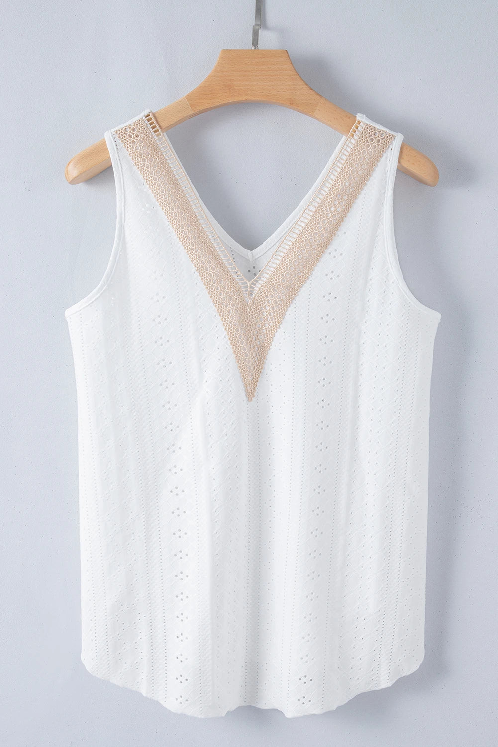 Crochet Lace V-Neck Relaxed Tank | S-XL