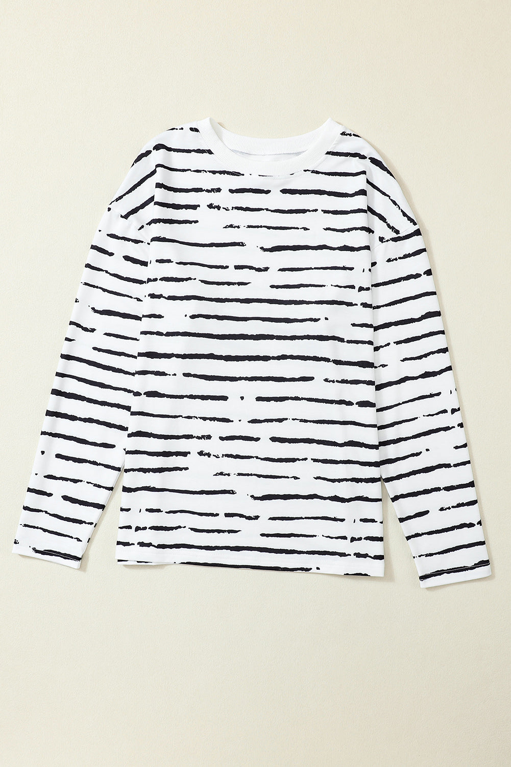 Retro Striped Casual Long Sleeve Top