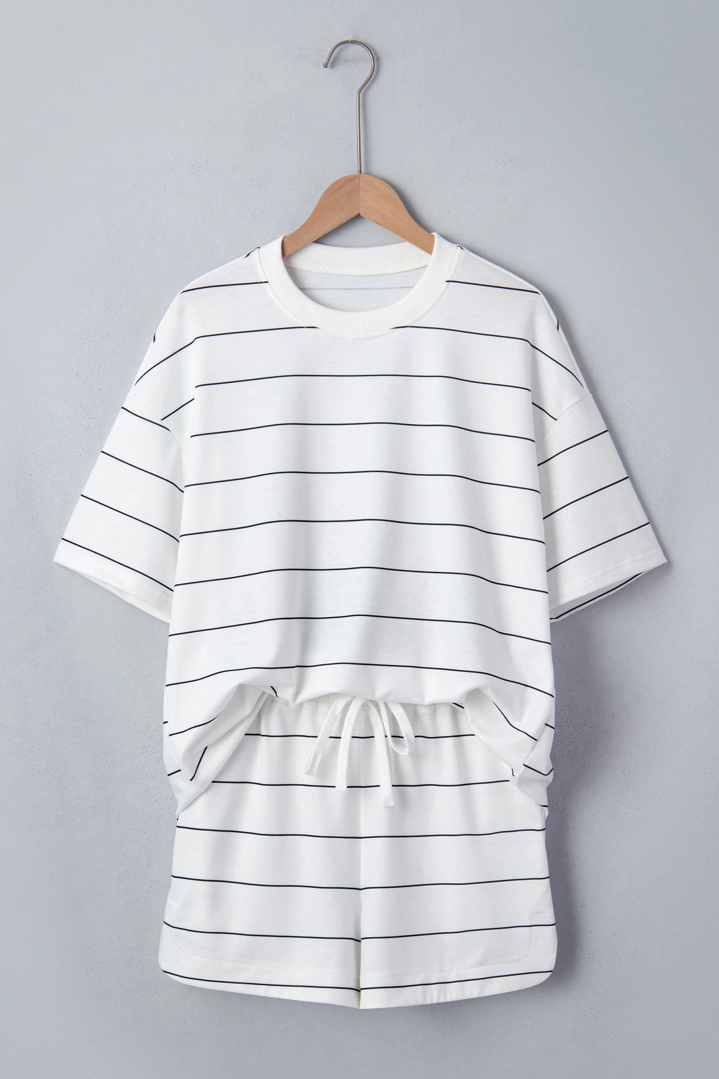 Stripe Half Sleeve Top & Shorts Set | S-XL