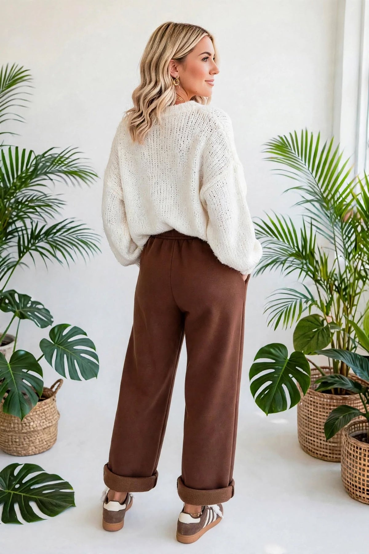 Roar Haven Leopard Drawstring Elastic Waist Pants | S-XL