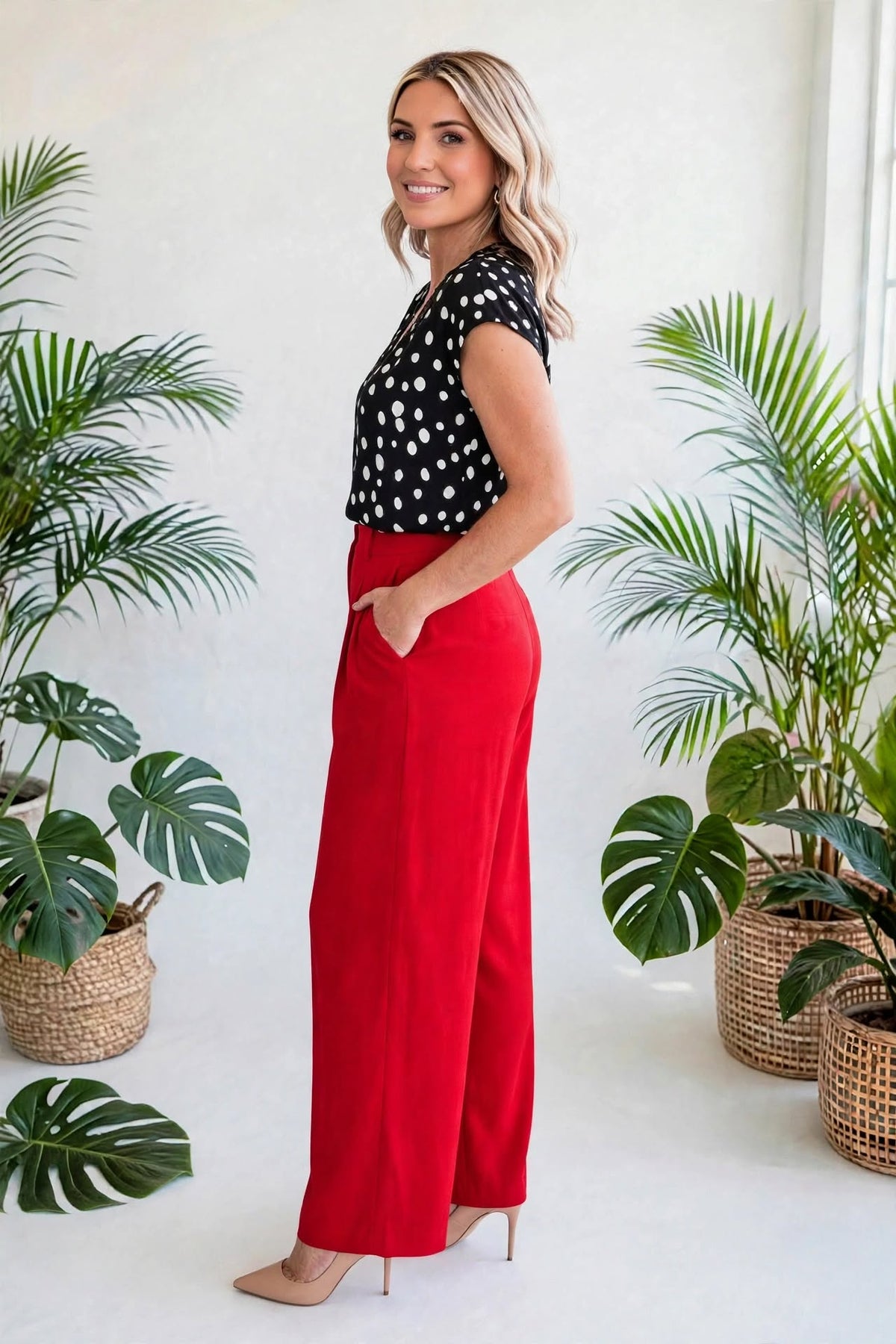Polka Dot and Lace Top