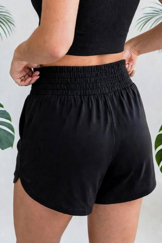 Ribbed High Waist Athletic Shorts | S-XL