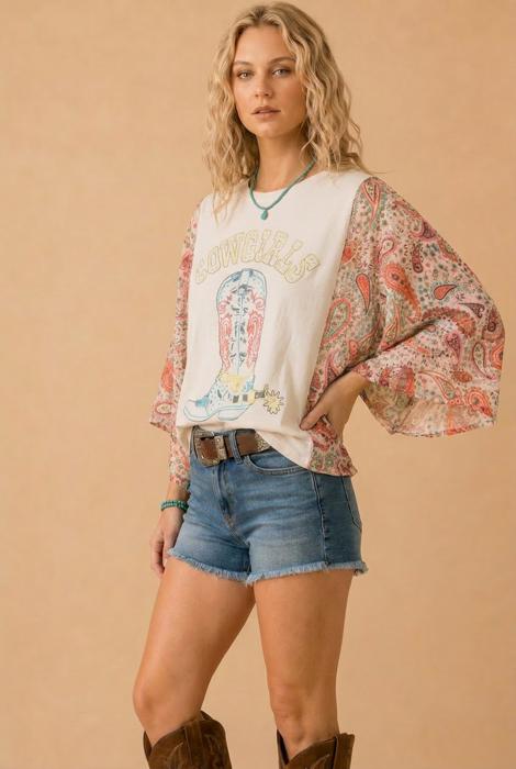 The  Boho Poncho Tee | S-L