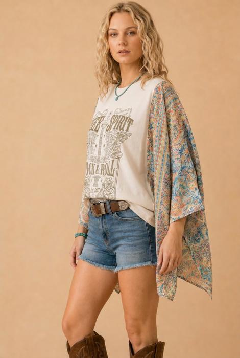 The  Boho Poncho Tee | S-L