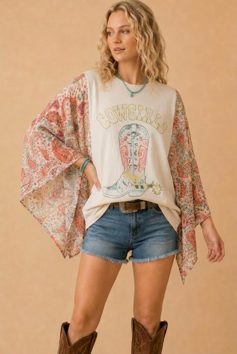 The  Boho Poncho Tee | S-L