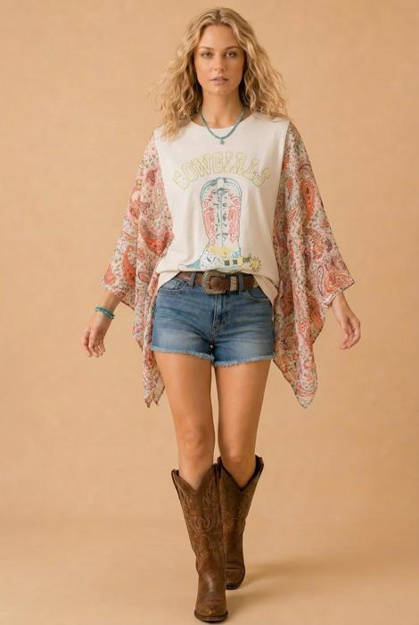 The  Boho Poncho Tee | S-L