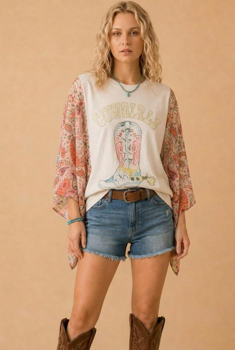 The  Boho Poncho Tee | S-L