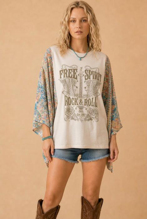 The  Boho Poncho Tee | S-L