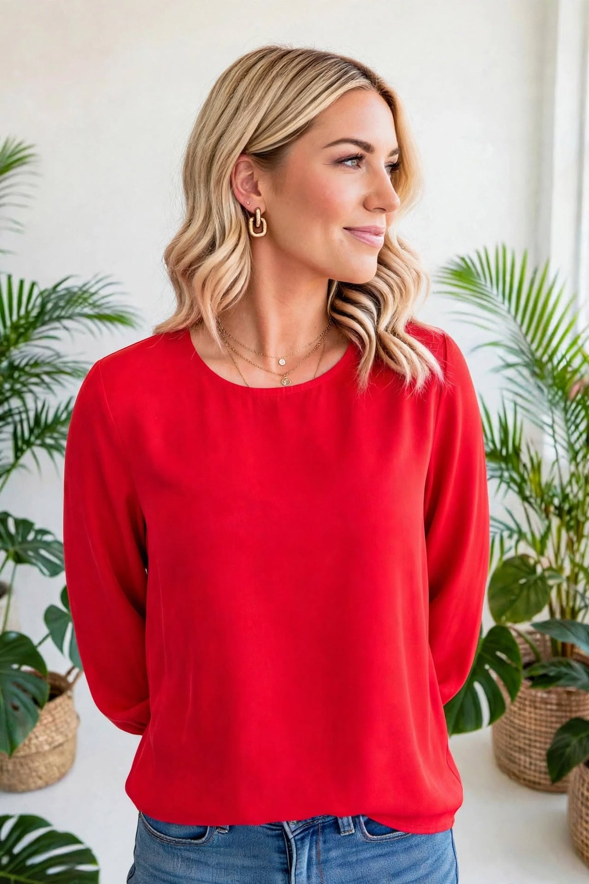 Ruffle Bubble Sleeve Top