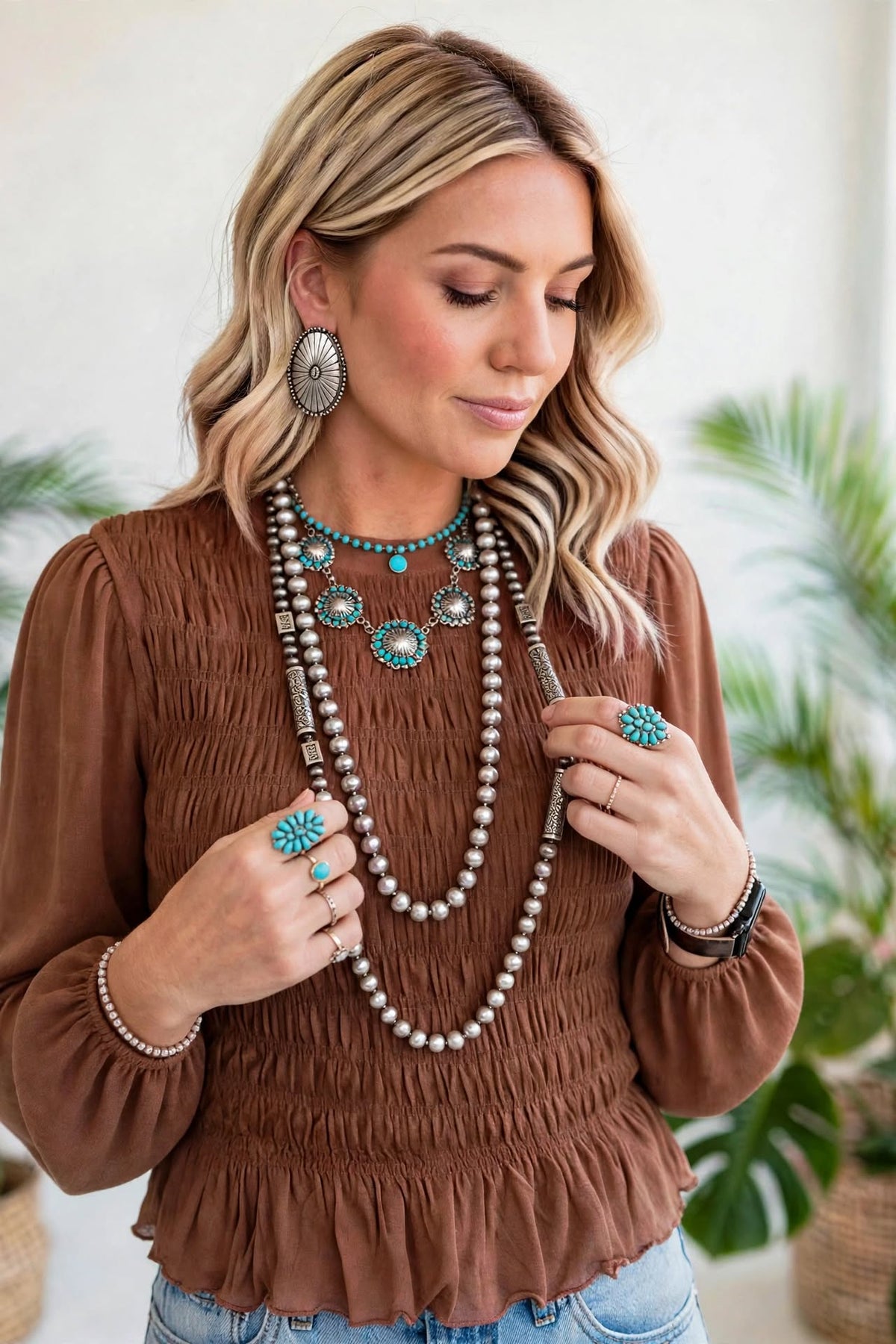 Roselle Smocked Ruffle Blouse | S-XL
