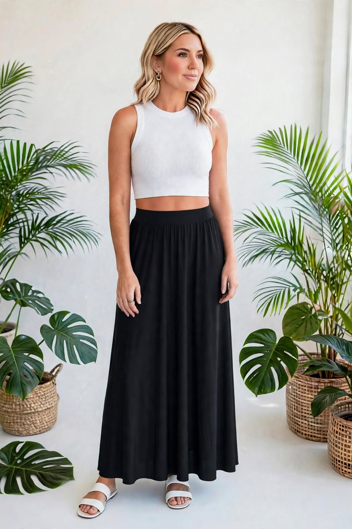Stretchy Soft Maxi Skirt | 3 Colors