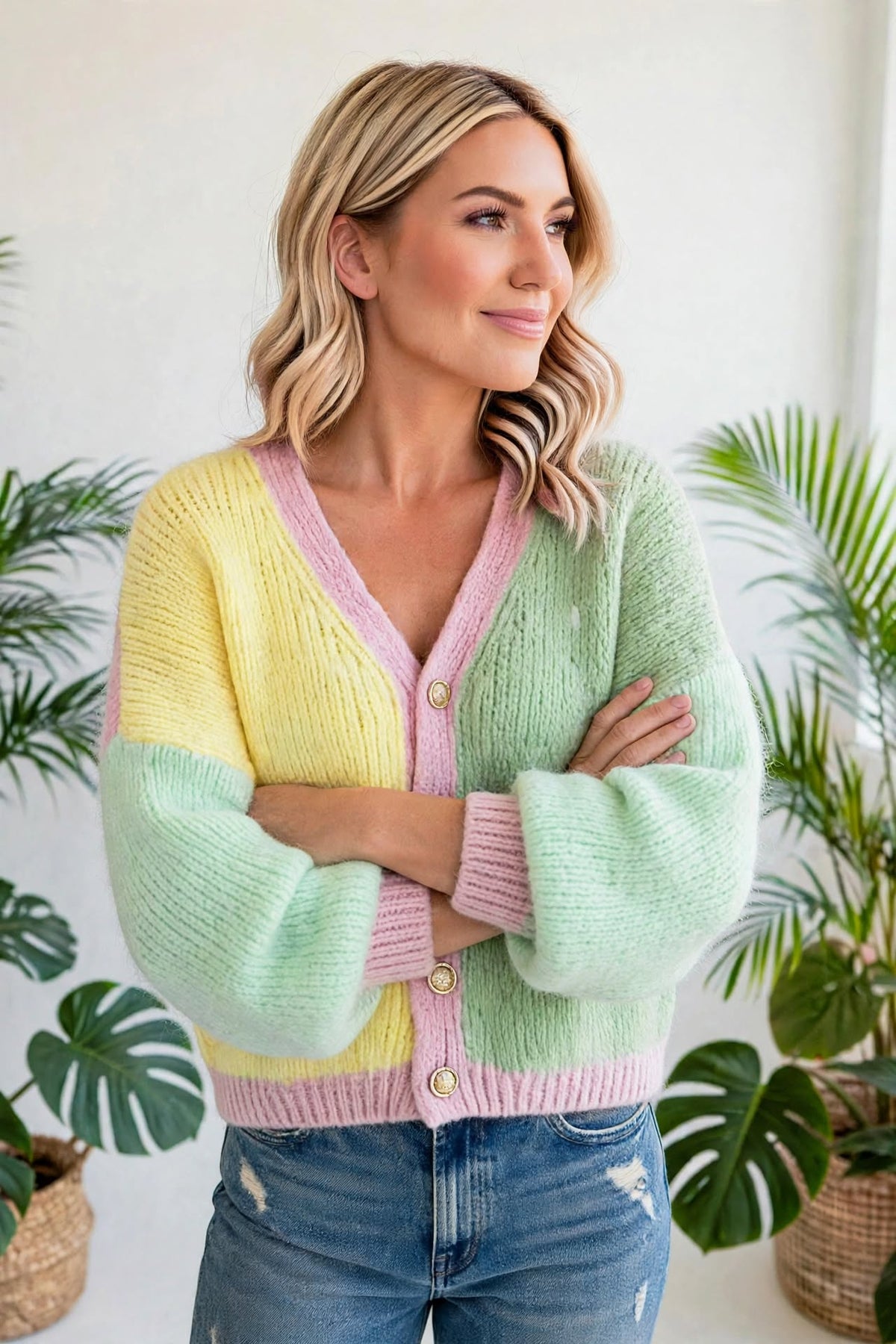Trend Stitch Drop-Shoulder Cardigan | S-XL