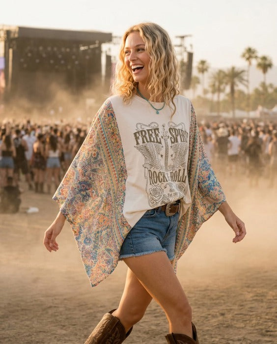 The  Boho Poncho Tee | S-L