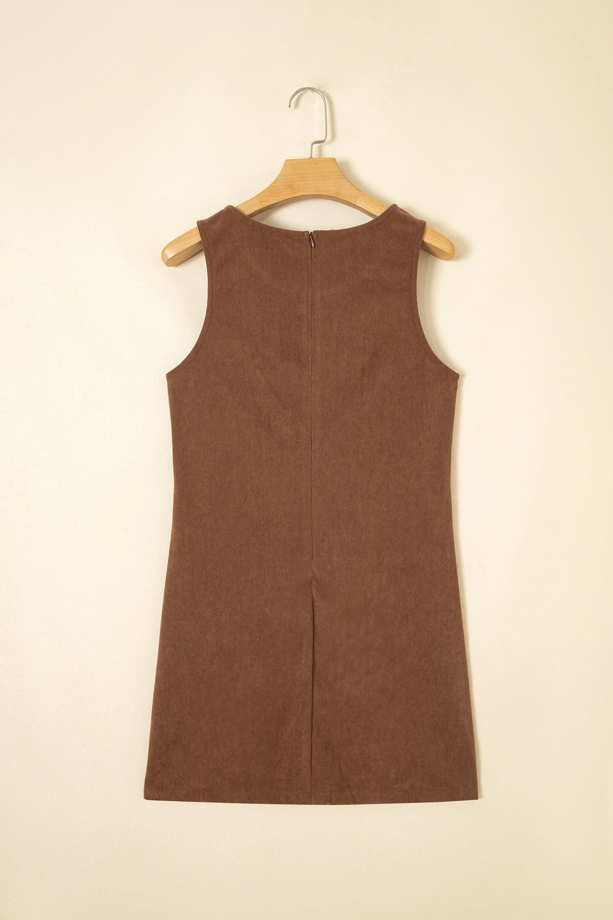 Geometric Stitch Corduroy Mini Dress | S-XL