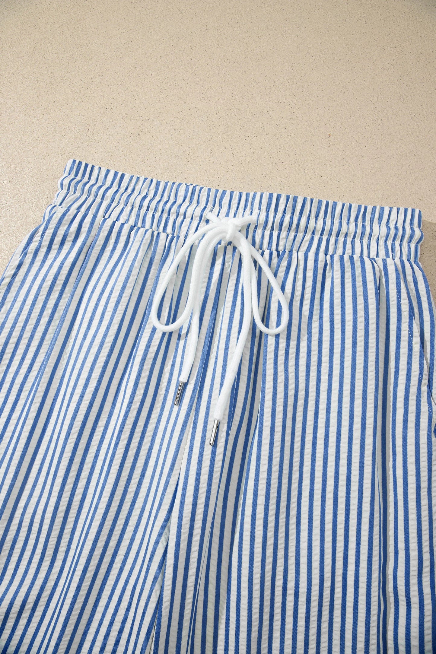 Stripe Print Drawstring Waist Ankle Pants | S-XL
