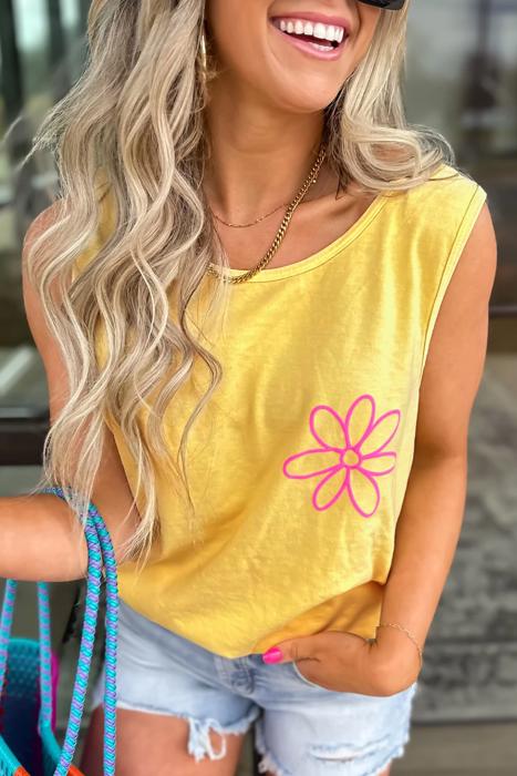 Floral Graphic Sleeveless Tank | S-XL