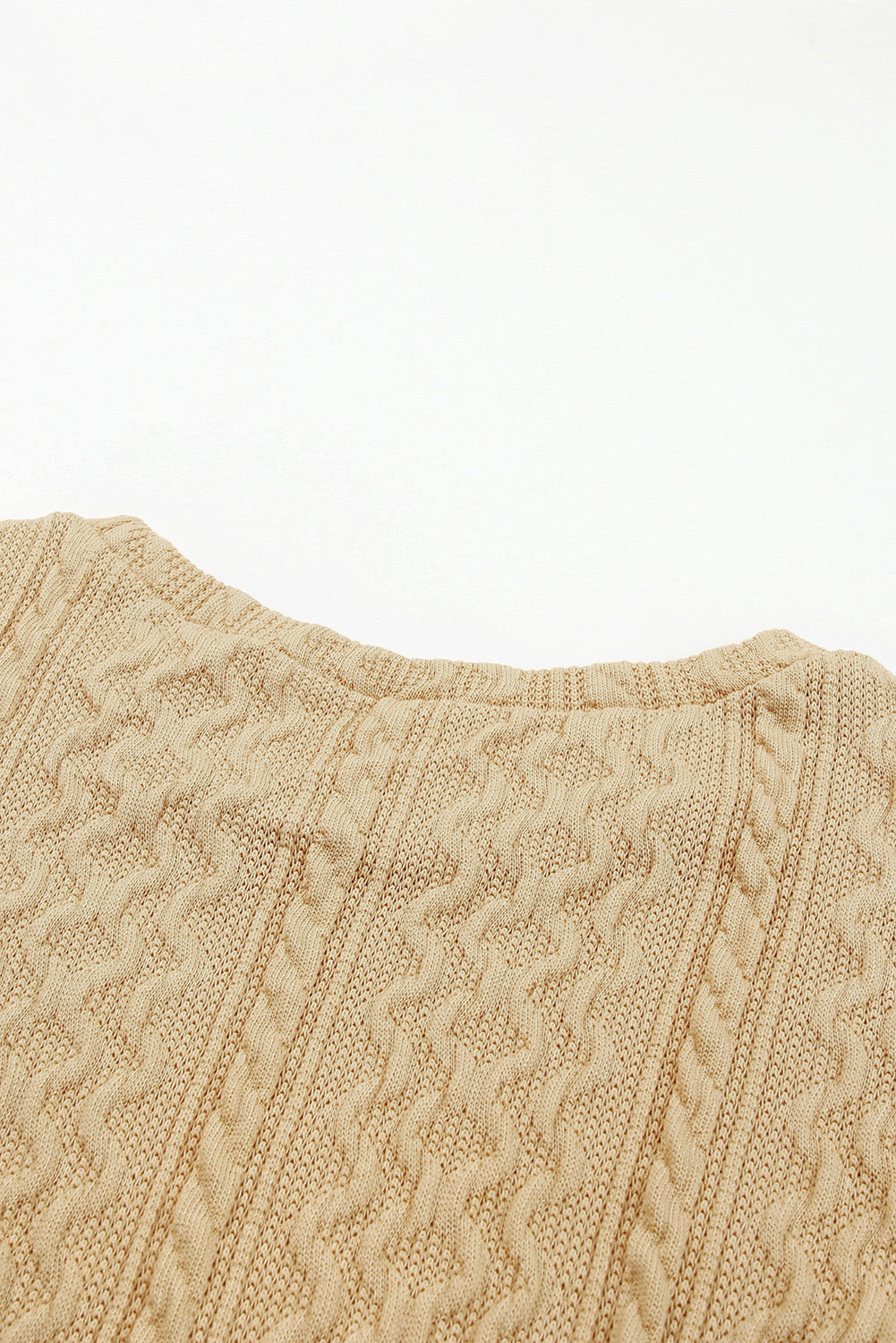 Puffy Sleeve Textured Knit Sweater