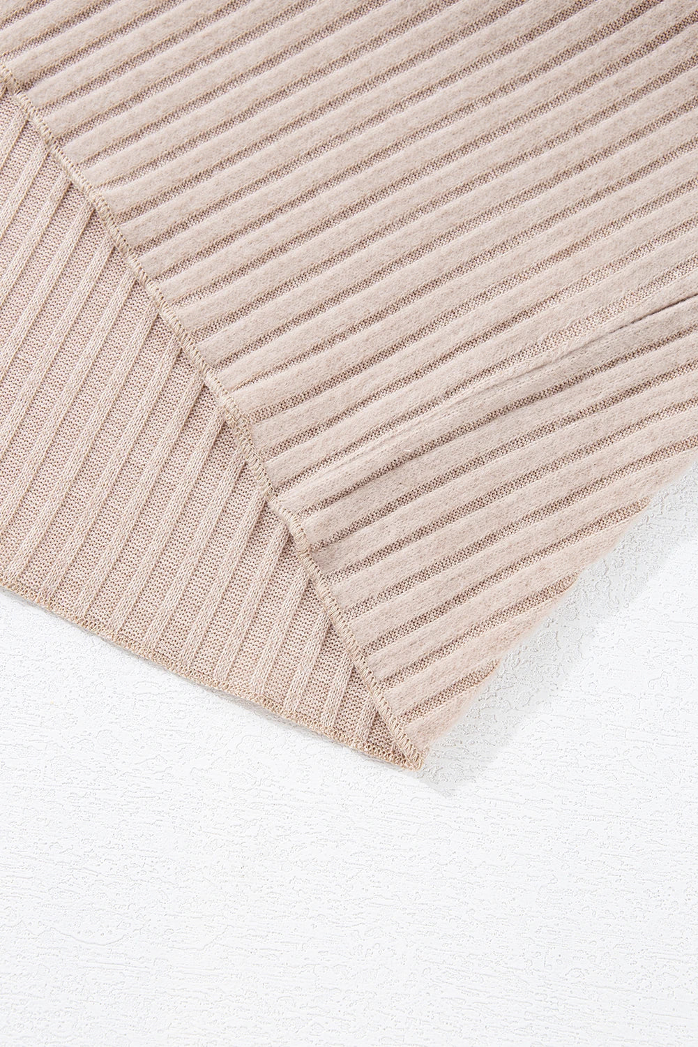 Casual Knit Long Sleeve Drop Shoulder Top