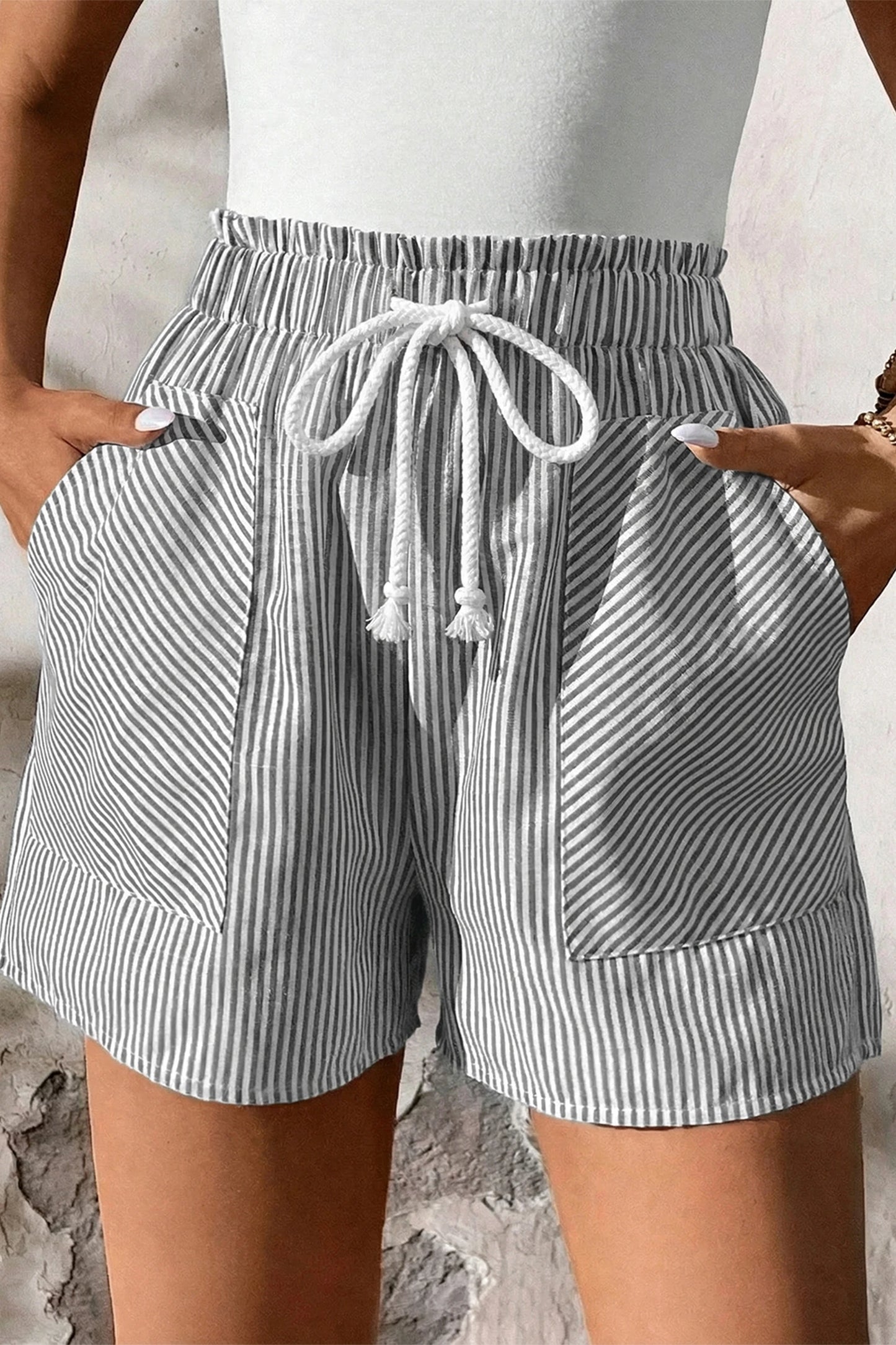 Seaside Stripe Pocket Shorts | S-XL