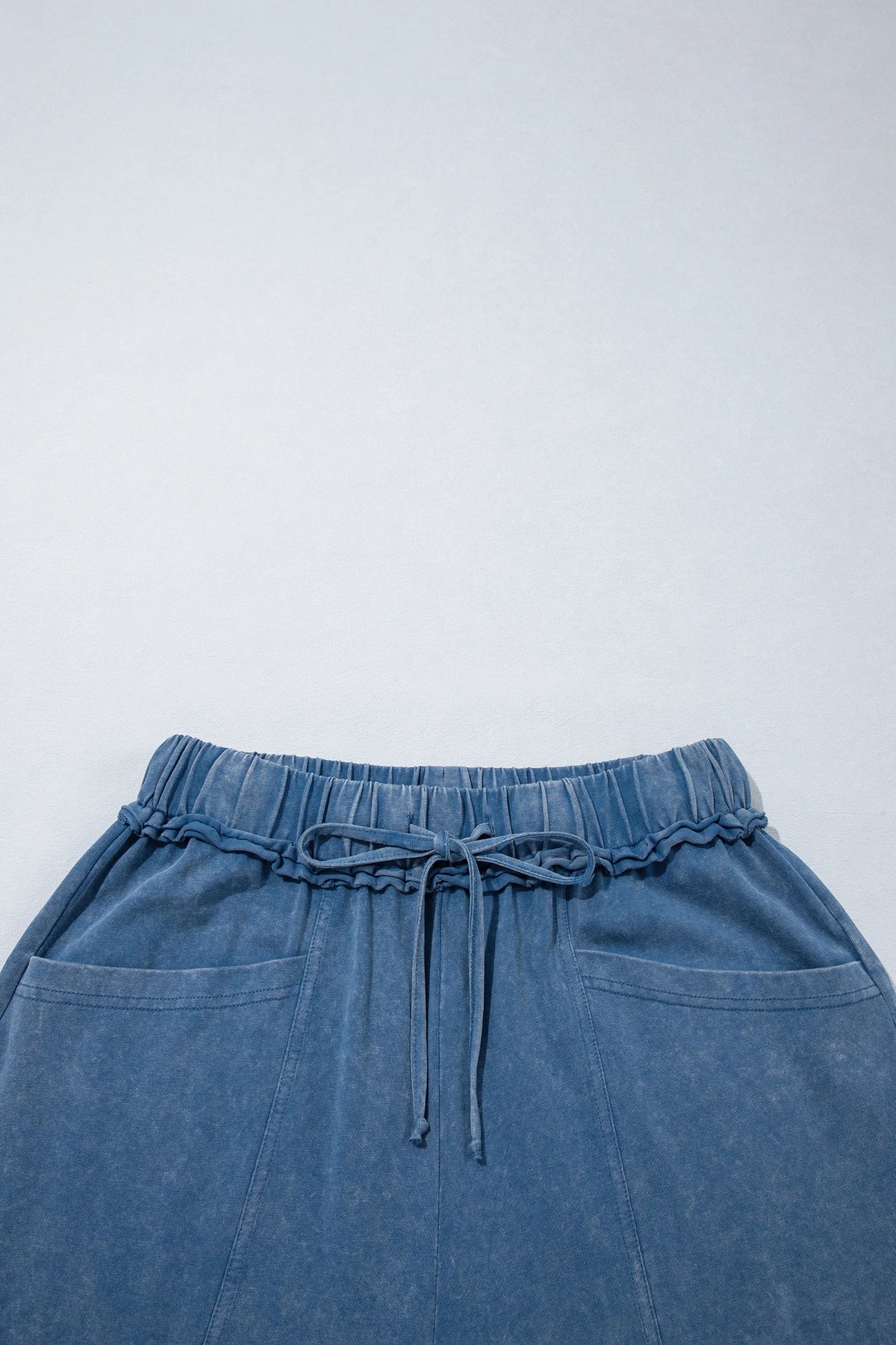 Washed Seam Drawstring Leg Flare Pants | S-XL