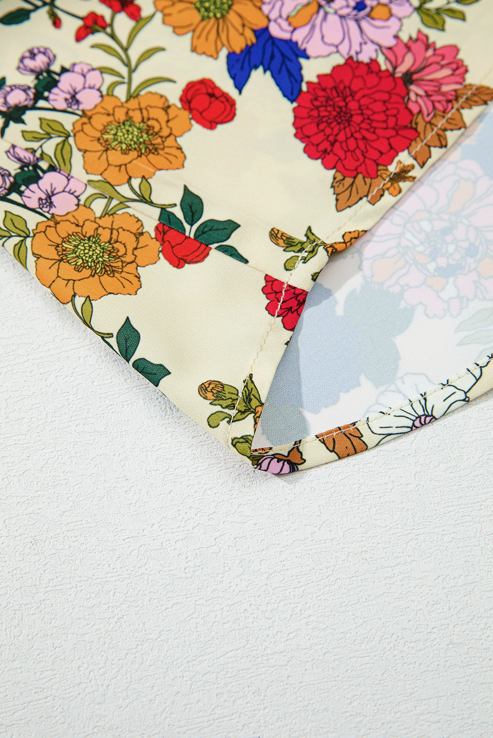 Shoulder Charm Ruffle Floral Blouse | S-XL