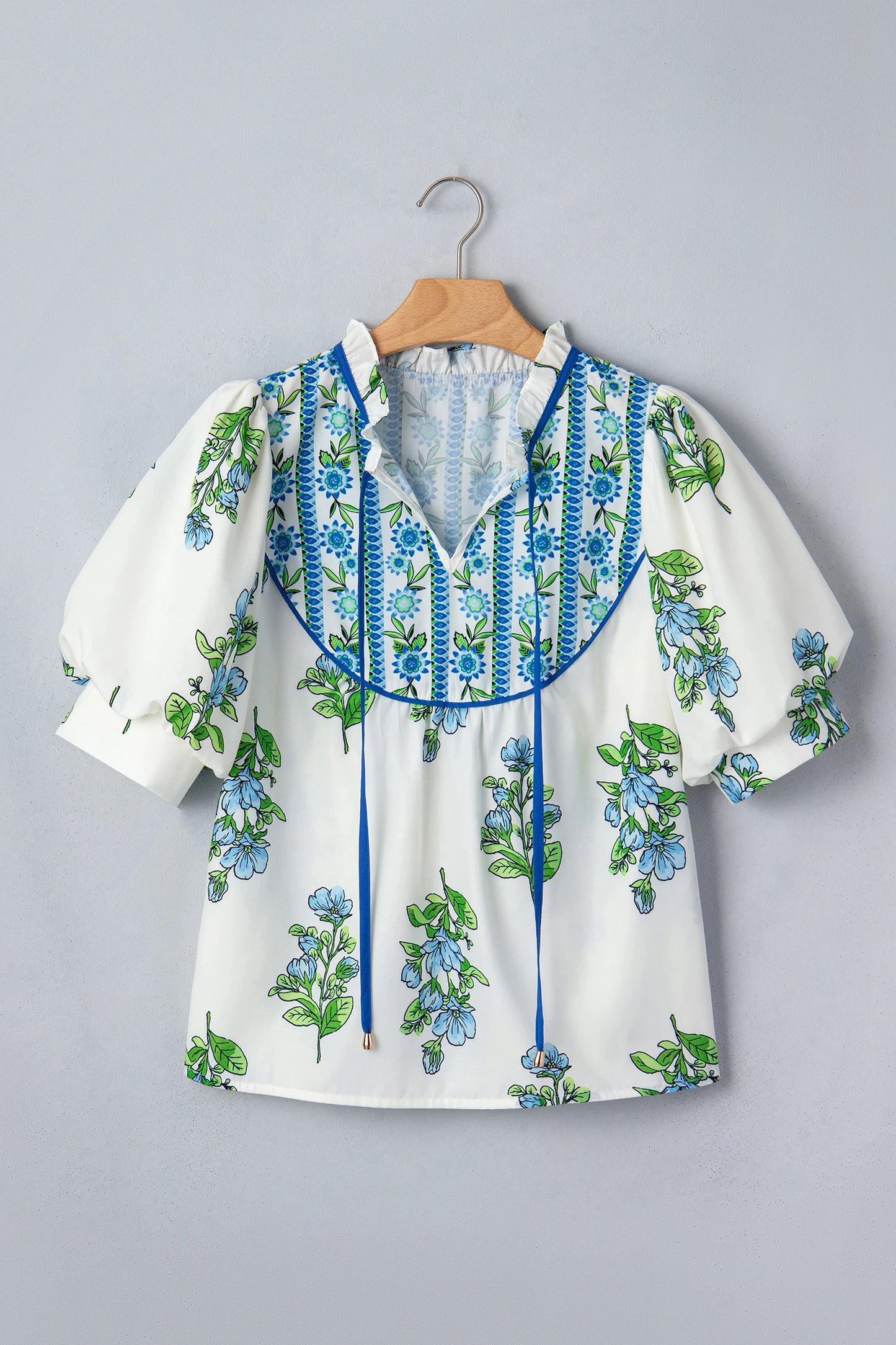 Flora Chic Tie Blouse | S-XL