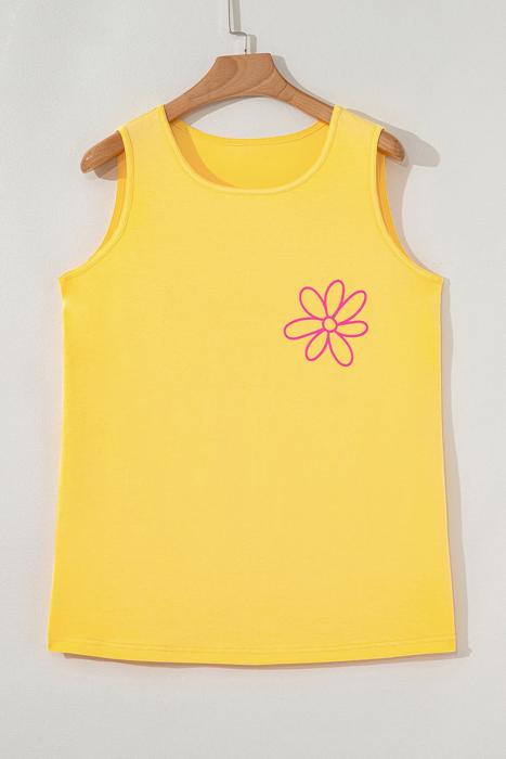 Floral Graphic Sleeveless Tank | S-XL