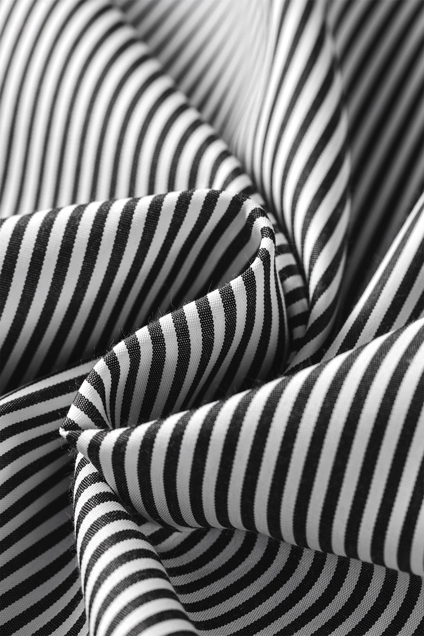 Ruffle Sleeve Stripe Round Neck Blouse | S-XL