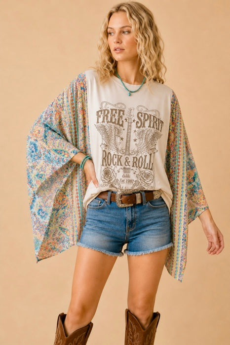 The  Boho Poncho Tee | S-L