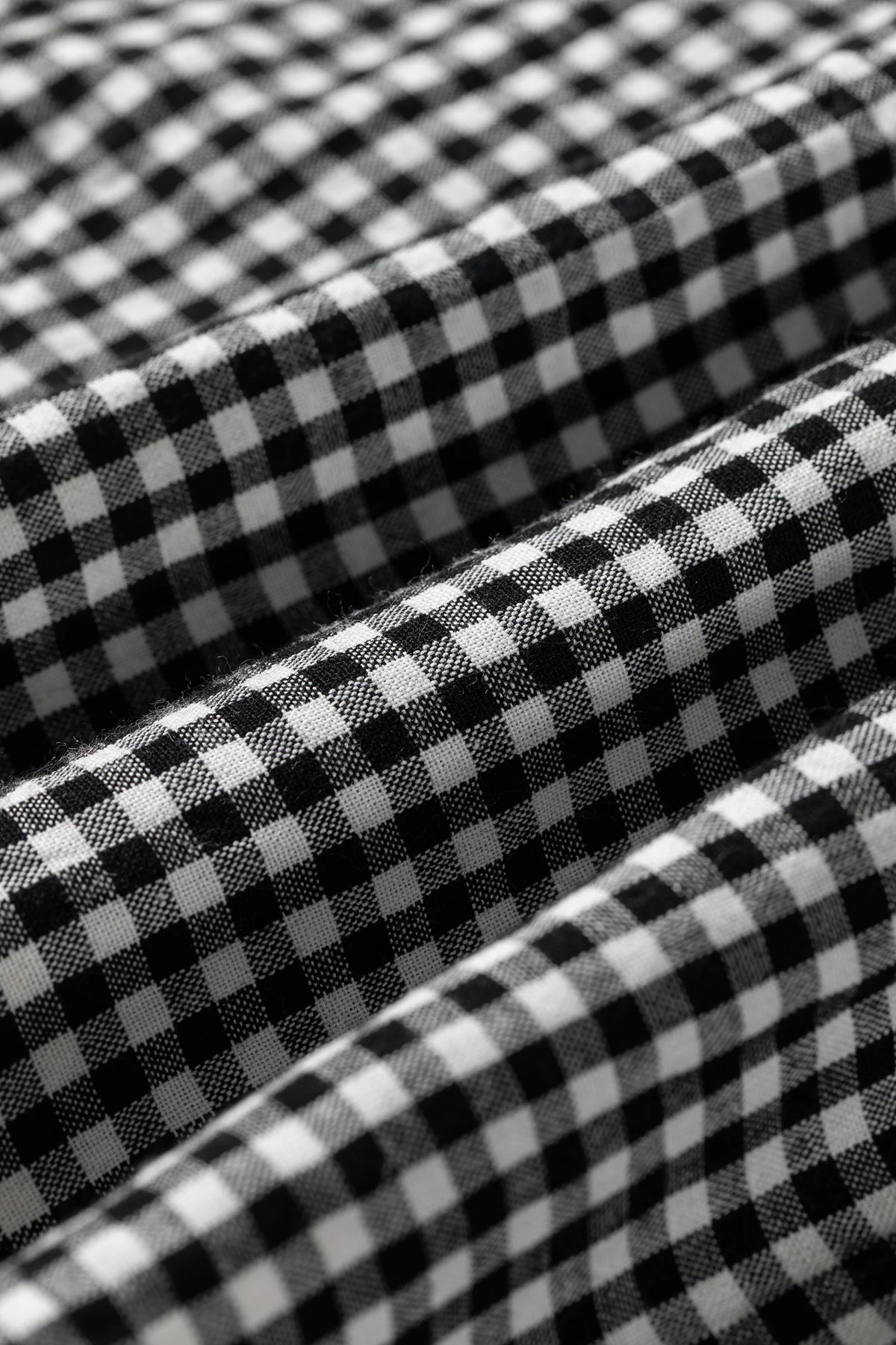 Plaid Shirred Cuff Long Sleeve Blouse | S-XL