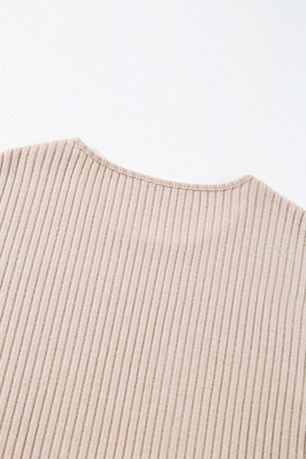 Casual Knit Long Sleeve Drop Shoulder Top