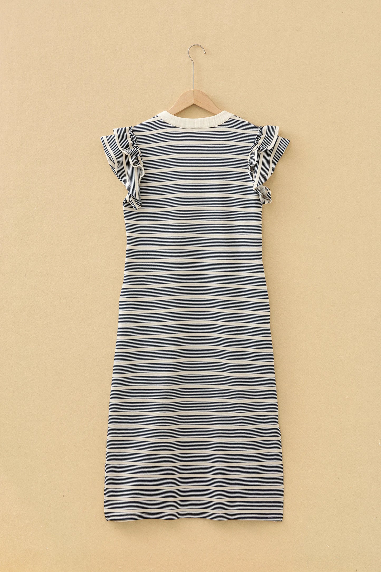 Button Front Contrast Trim Notch Neck Dress | S-XL