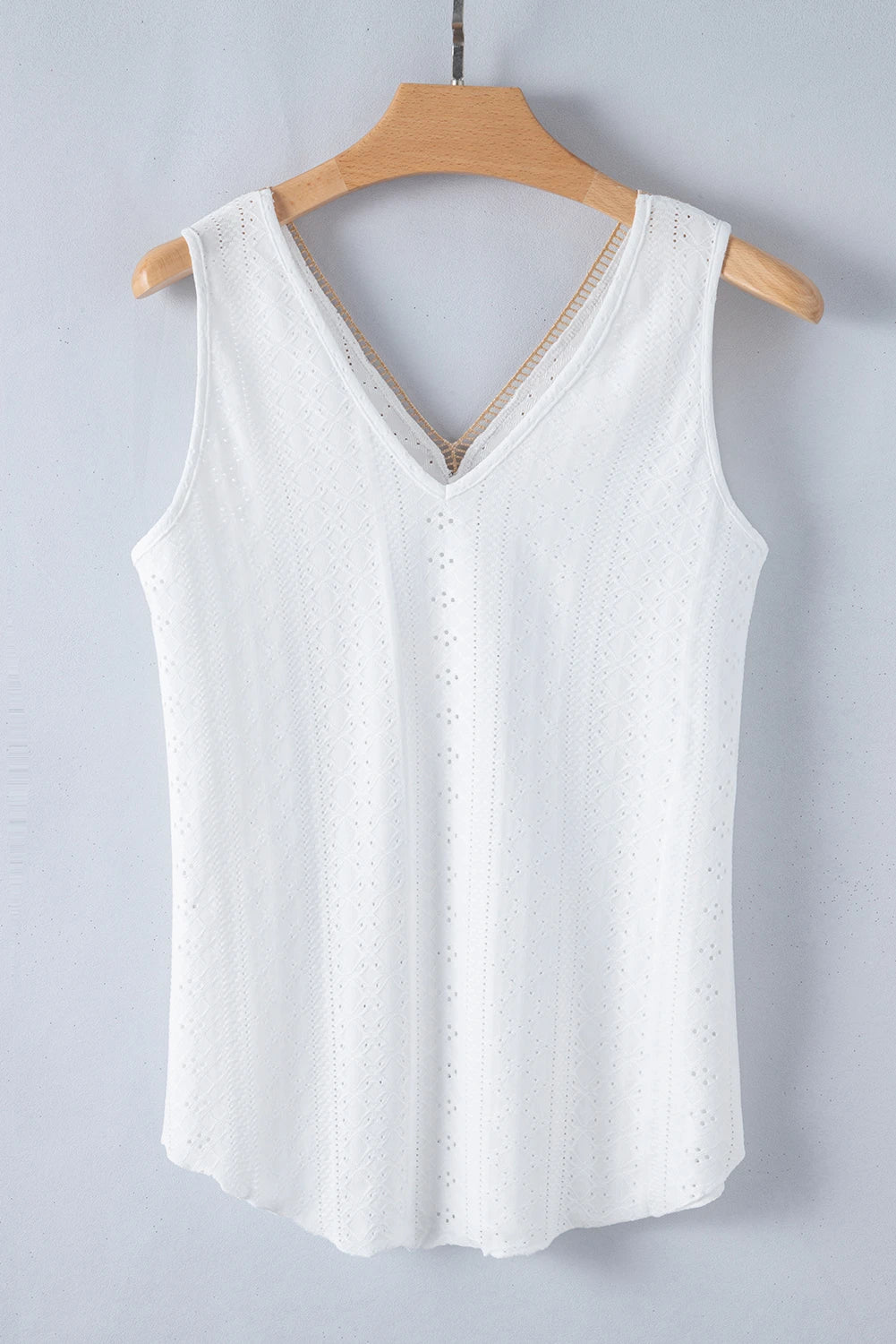 Crochet Lace V-Neck Relaxed Tank | S-XL