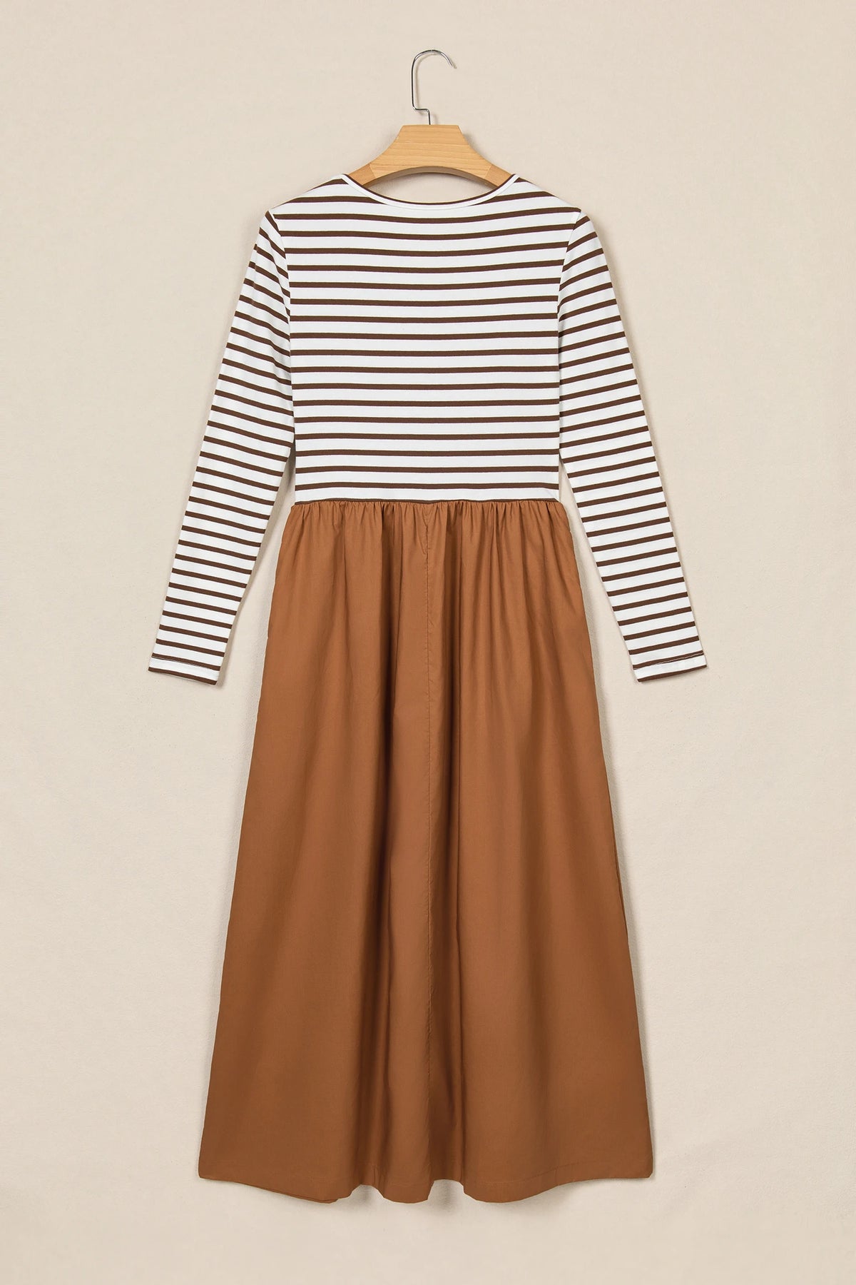 Stripe Sculpt Knit Flared Dress | S-XL